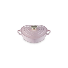 Shallow Heart Cocotte with Light Gold Heart Knob