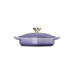Shallow Heart Cocotte with Light Gold Heart Knob