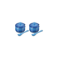 Condiment Pot with Spoon, Set of 2